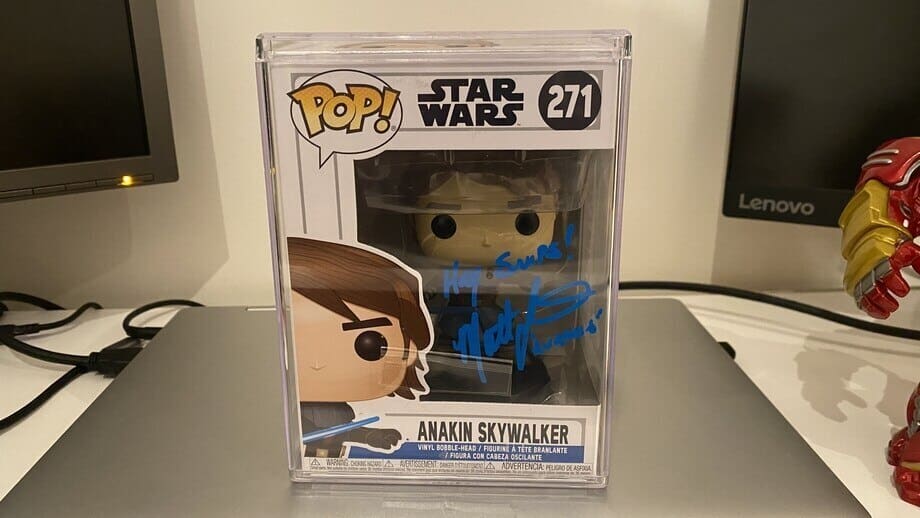 Anakin Skywalker 271 funko pop signed by matt lanter