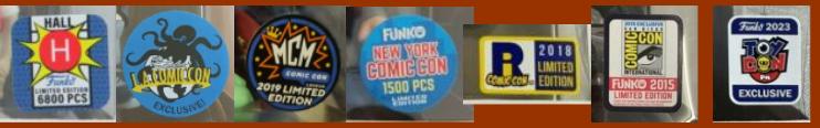 photos of funko pop comicon exclusive stickers